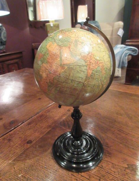 1930'S Phillip's 6" Paper Mache Terrestrial Globe