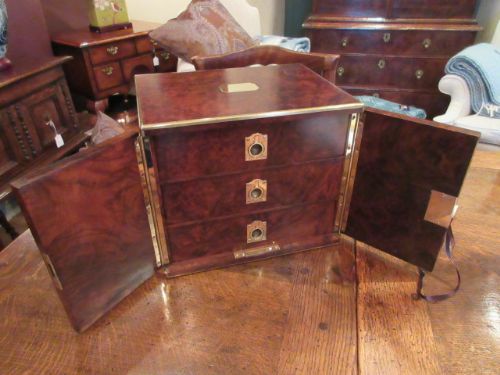 Superb Early Victorian Burr Walnut Collector's Box