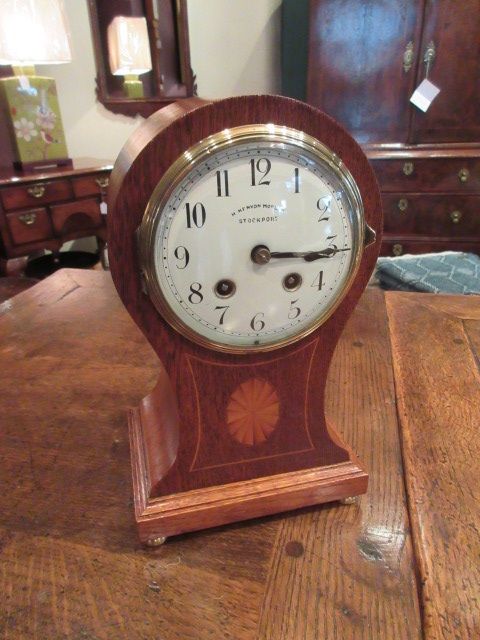High Quality Victorian Inlaid Striking Mantel Clock