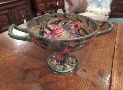 Early Moorcroft Spanish Twin Handled Pedestal Bowl