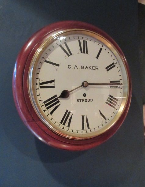 Mid Victorian Stroud 12" Fusee Wall Clock