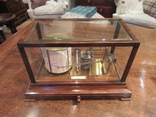 Victorian Polished Oak Edinburgh Barograph