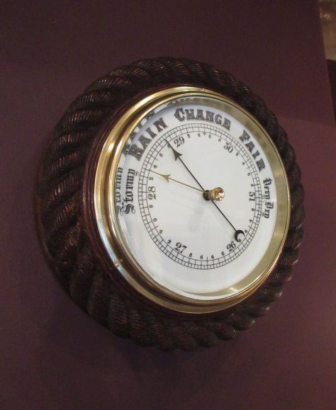 Victorian Polished Oak Ship's Barometer