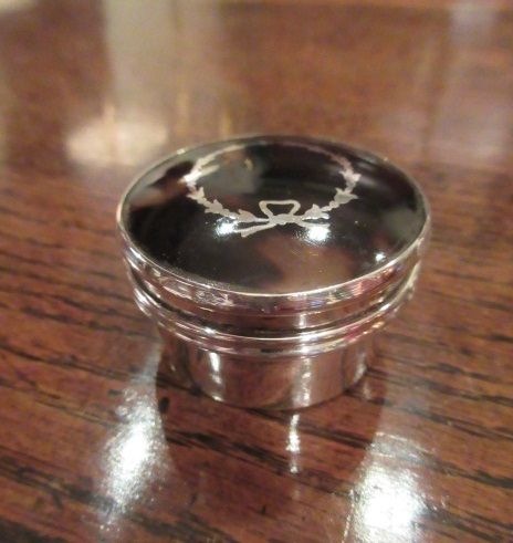 George V Period Silver & Tortoiseshell Rouge Pot