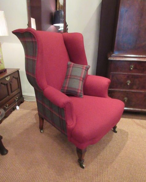 Top Quality Mid Victorian Upholstered Wing Armchair