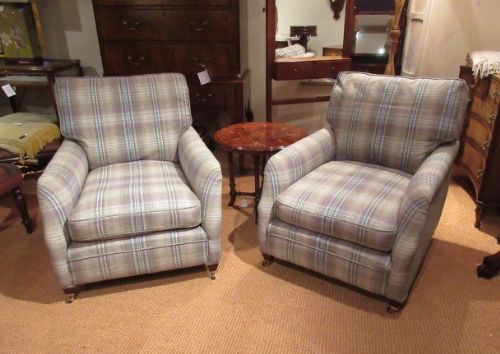 Superb Pair of Late Victorian Upholstered Club Armchairs