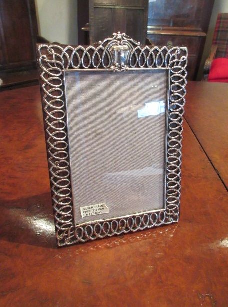 Late Victorian Chester Silver Fretted Photo Frame