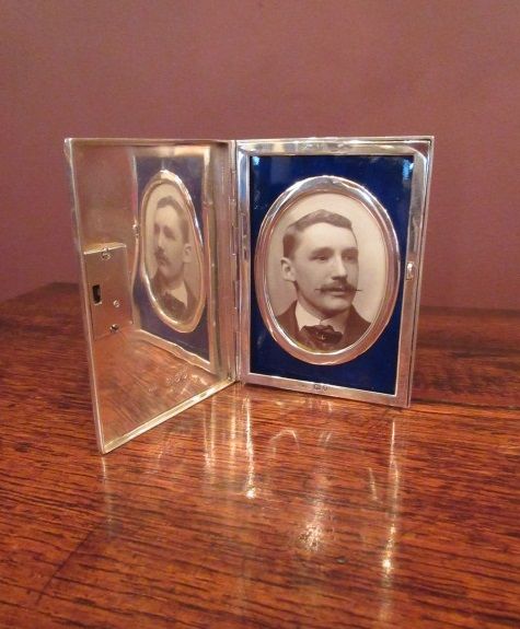Rare Victorian Silver Hinged Door Photo Frame
