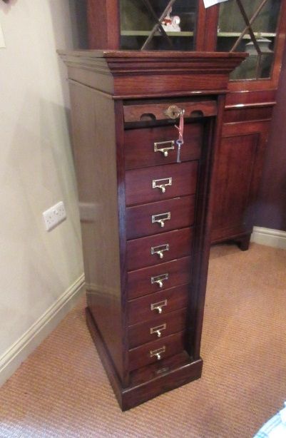 Late Victorian Polished Oak Filing Cabinet