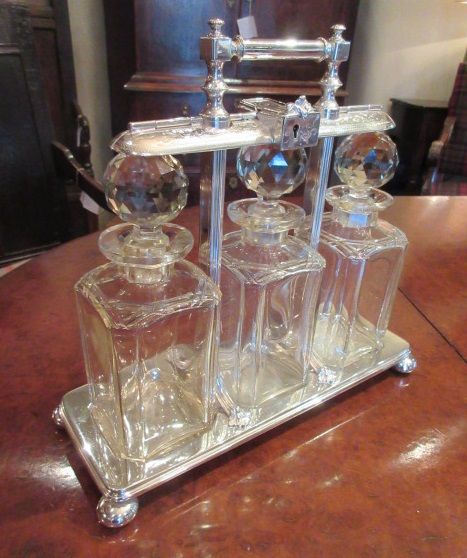 Fine Victorian Silvered Engraved Tantalus