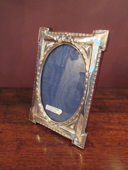 George V Period Antique Silver Photo Frame