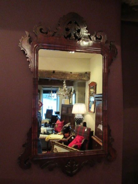 George III Period Antique Fretwork Wall Mirror