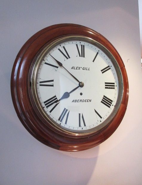 Victorian Aberdeen Fusee 12" Dial Wall Clock