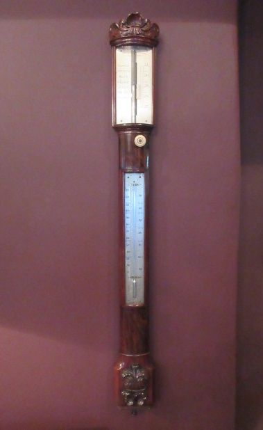 Fine Early Victorian Rosewood Bow Front Stick Barometer
