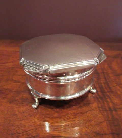George V Period Sheffield Silver Ring Box