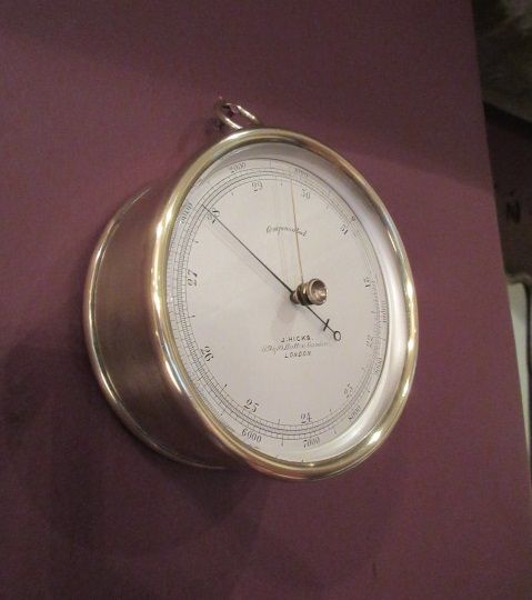 19th Century Antique Hicks of London Marine Barometer