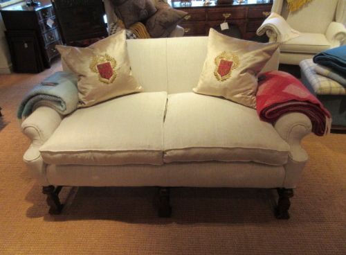 Late 19th Century Upholstered Two Seater Sofa