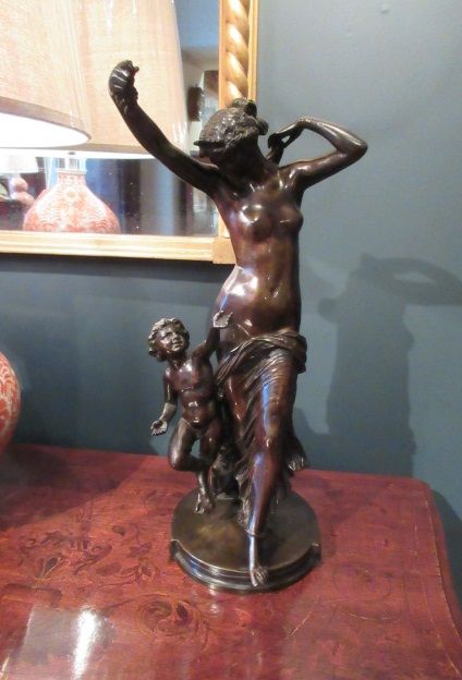 Superb 19th Century Bronze 'Bacchante' Sculpture