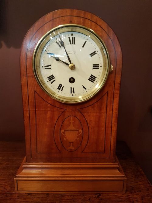 Superb Edwardian Period Satinwood Mantel Clock