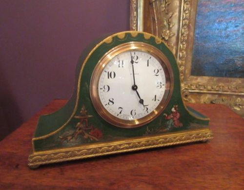 Small Edwardian Period Chinioserie Mantel Clock