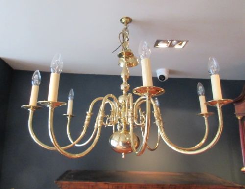 Edwardian Period Antique Eight Arm Chandelier