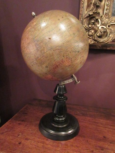 Late 19th Century 9" Plaster Terrestrial Globe