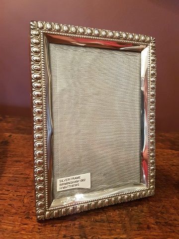 Edwardian Period Antique Embossed Silver Photo Frame