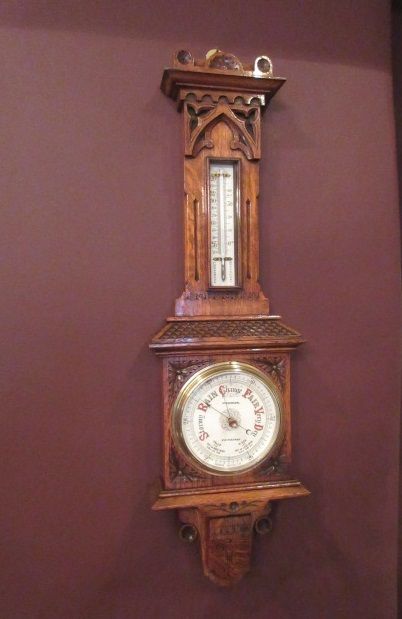 Mid Victorian Antique Edinburgh Banjo Barometer
