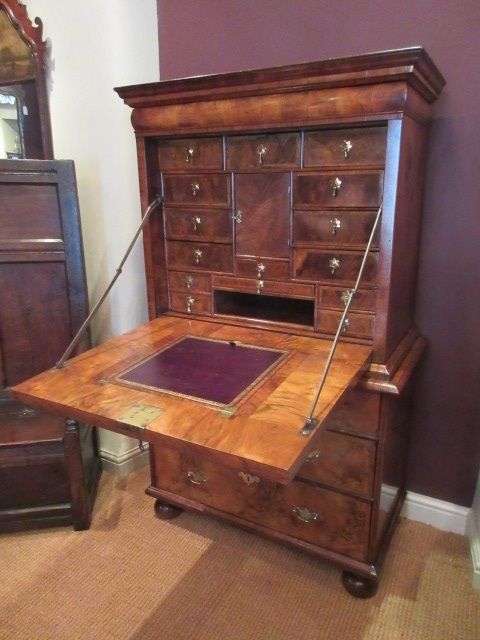 William and Mary Period Walnut Escritoire