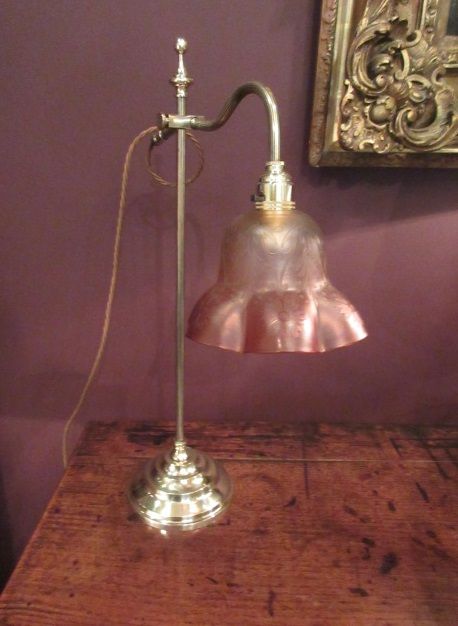 Edwardian Antique Rise & Fall Table Lamp