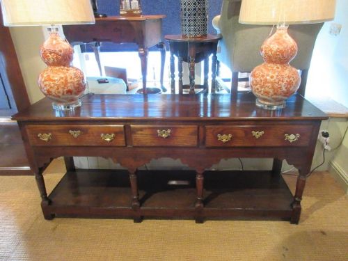 Superb George II Period Open Pot Board Dresser