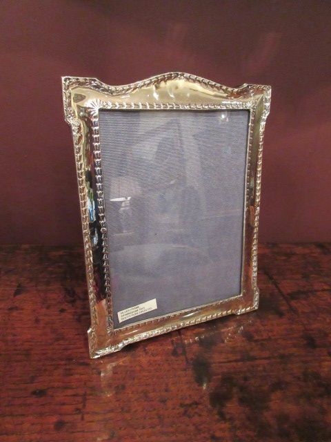 Large  George V Period Antique Silver Photo Frame