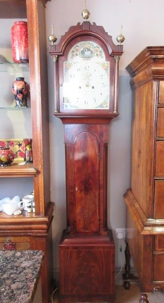 Pretty Regency Antique Inlaid 8 Day Longcase Clock