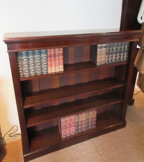 Mid Victorian Polished Mahogany Open Bookcase
