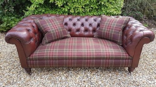 Superb Mid Victorian Leather Chesterfield Sofa