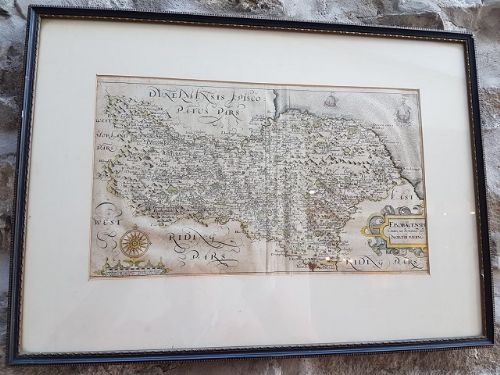 17th Century Antique Map of North Riding of Yorkshire
