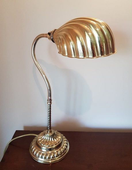 1920'S Solid Brass Adjustable Desk Lamp