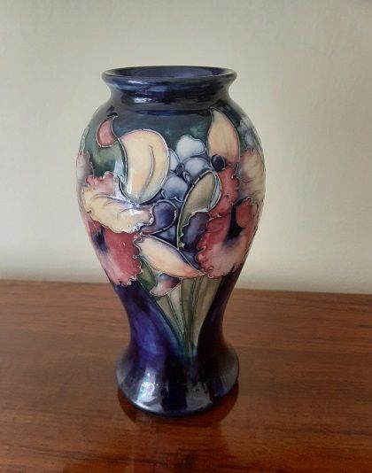 Moorcroft Slipper Orchid Baluster Shaped Vase