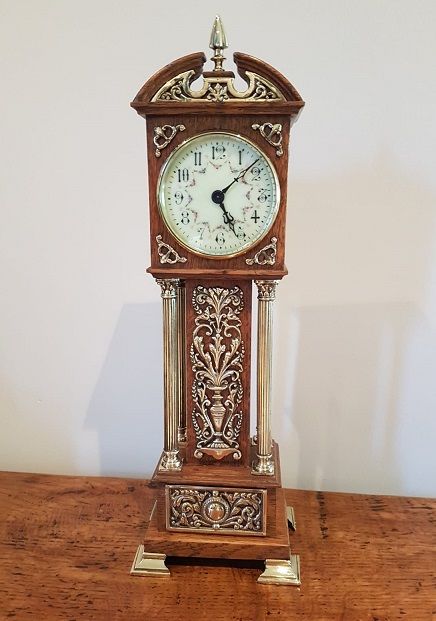 19th Century 'Miniature Longcase' Mantel Clock