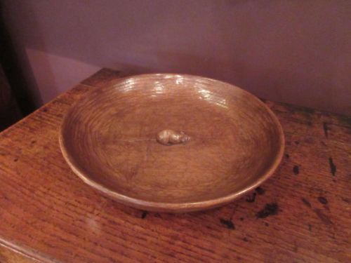 Arts & Crafts Mouseman Adzed Large Fruit Bowl