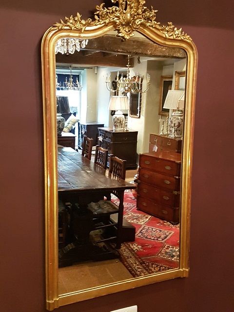 Superb Mid 19th Century Timber Gilt Large Mirror