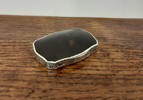 Fine Antique Silver & Tortoiseshell Trinket Box