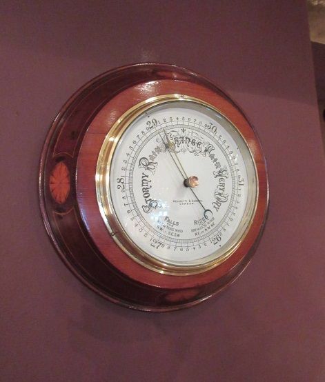 Superb Victorian Antique Sheraton Inlaid Barometer