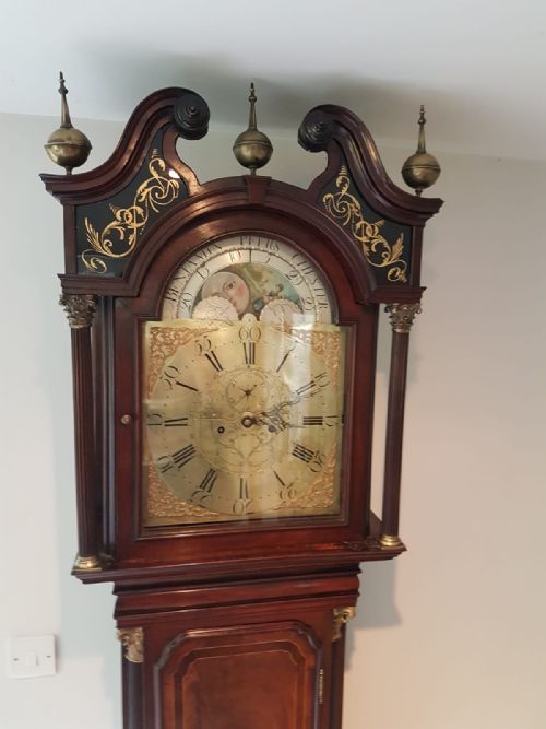 fig 1. Outstanding George III Benjamin Peers Chester 8 day Longcase Clock