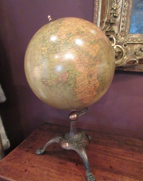 Large 12" Hammond's Paper Mache Terrestrial Globe