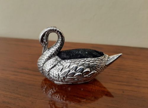 Edwardian Antique Silver Novelty Pin Cushion