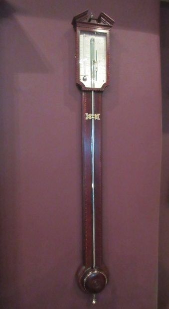 Fine George III Antique London Inlaid Stick Barometer