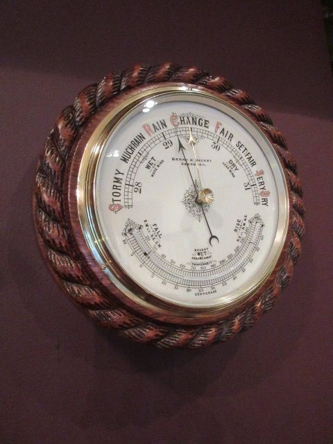 Antique Polished Oak Aberdeen Ship's Barometer