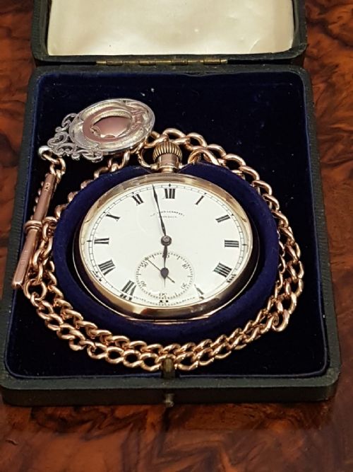 George V 9ct Gold Pocket Watch and Albert