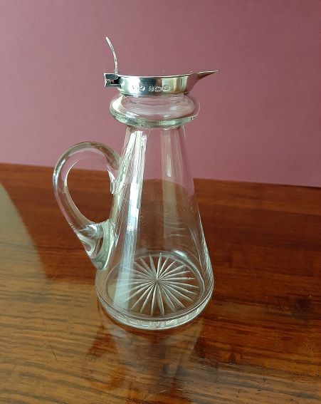 Antique Silver Mounted Whisky Noggin Decanter